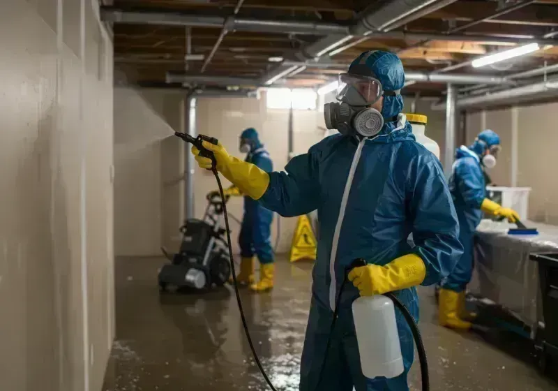 Basement Sanitization and Antimicrobial Treatment process in Milford, ME